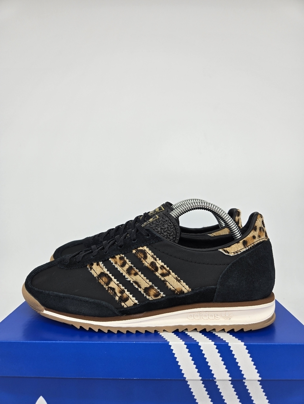 adidas Women's SL72 OG JR1640 Leopard Black Gum Shoes Size 6.5 New